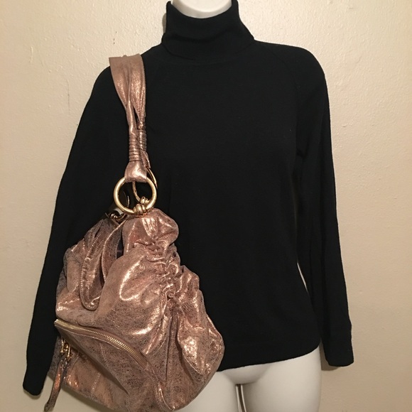 B Makoski Gold Metallic Handbag - Picture 11 of 12